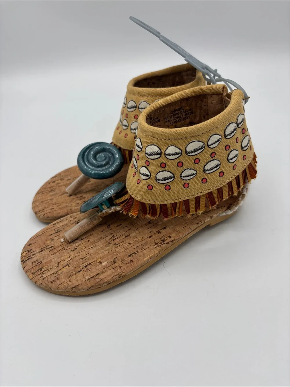 Disney Girl’s Moana Collections Seashell Print Sandals Size 7/8
